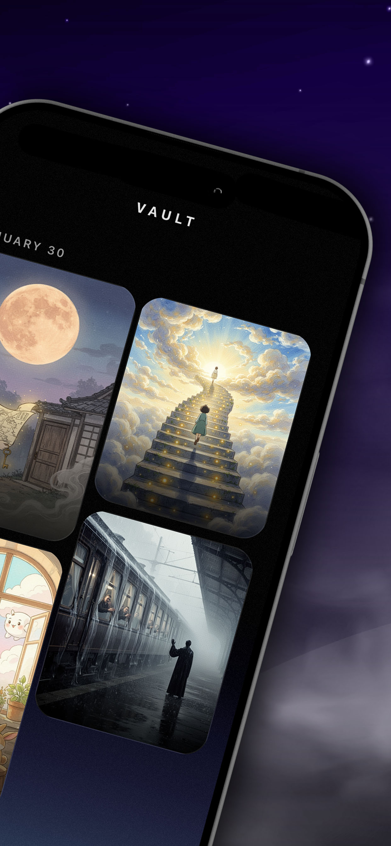 Nebula App Interface capturing a dream